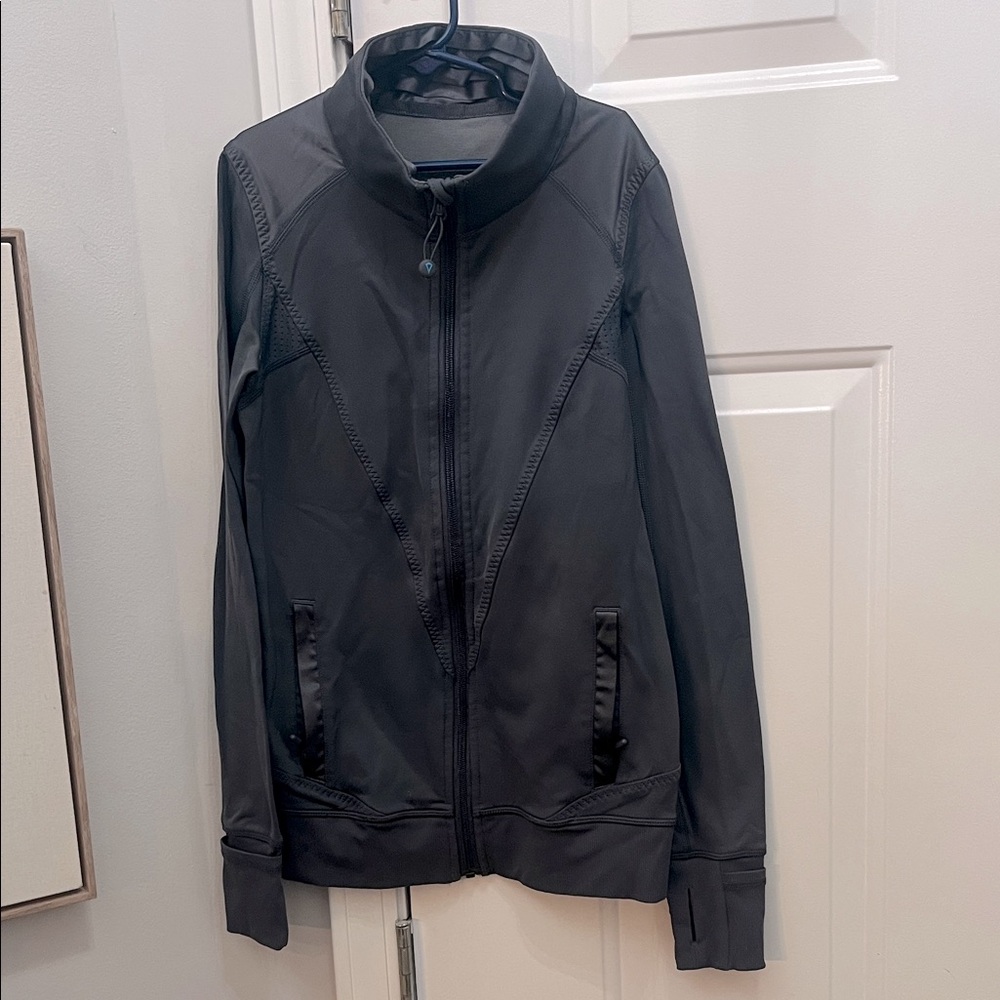 Ivivva charcoal track Bomber Jacket for teenagers